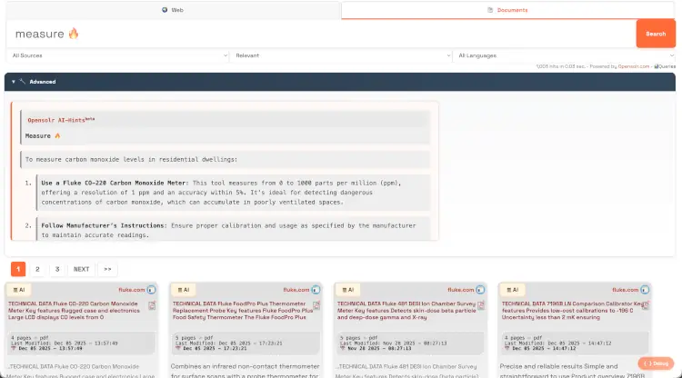 OpenSolr AI Hints - Intelligent search suggestions and recommendations
