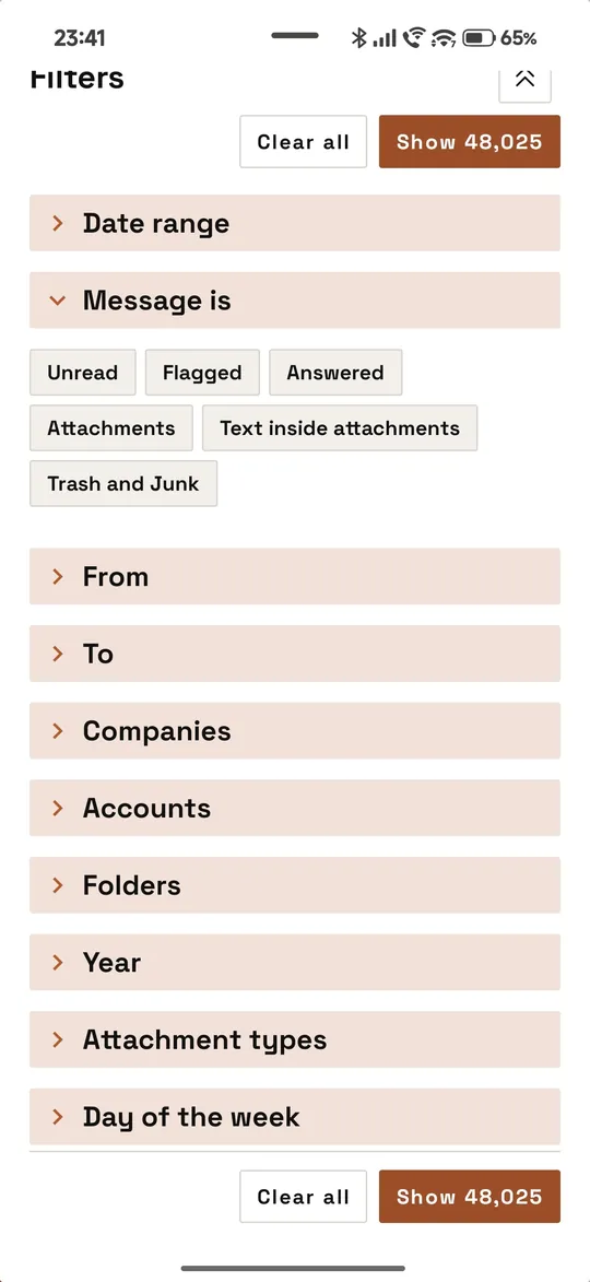 Filters built from your own mail