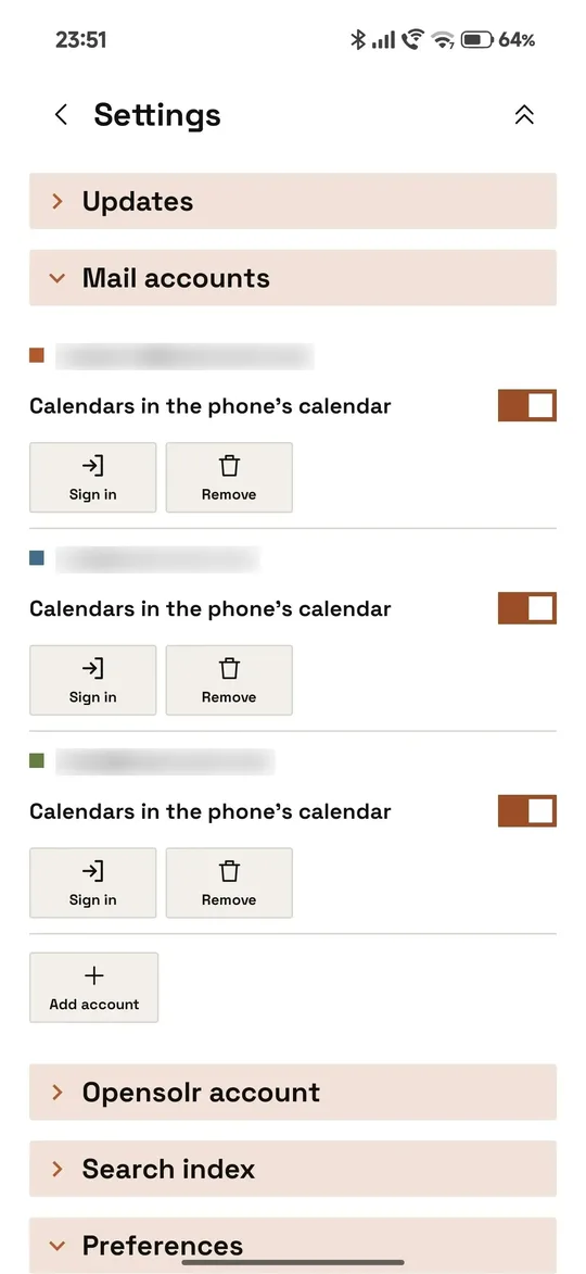 Several Fastmail accounts