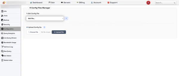 Opensolr Config Files Manager